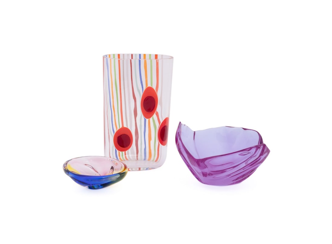 THREE MURANO GLASS ARTICLES, INCL. TIFFANY & CO. (1 of 10)