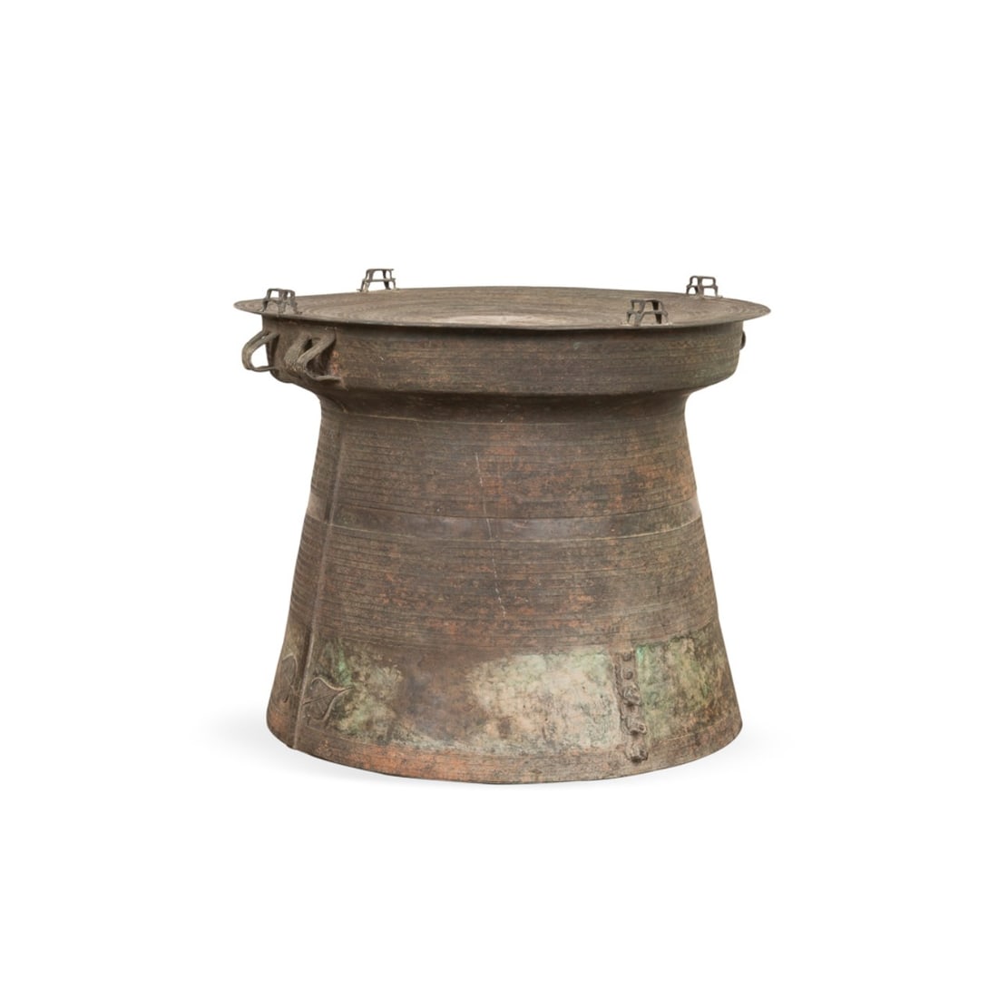 LARGE SOUTHEAST ASIAN BRONZE RAIN DRUM TABLE (1 of 6)