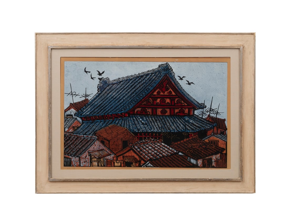 WU HAO, 'A CORNER OF TAIPEI', 1974, WOODBLOCK (1 of 12)