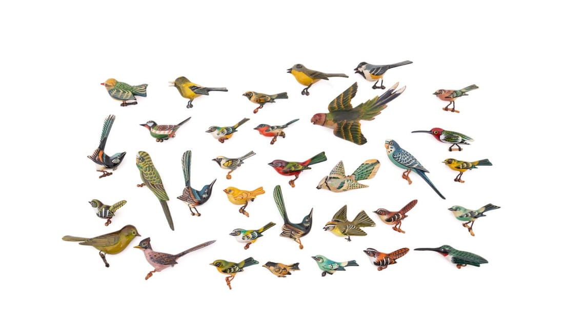 33 ASSORTED TAKAHASHI & TAKAHASHI STYLE BIRD PINS (1 of 14)