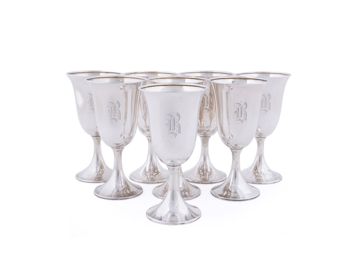 Preisner Silver Co., Eight Sterling "B" Monogram (1 of 6)