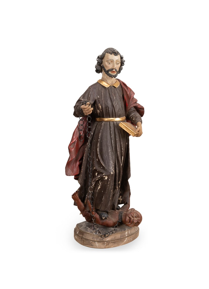 Continental Figure of a Saint, 18th C. (1 of 7)