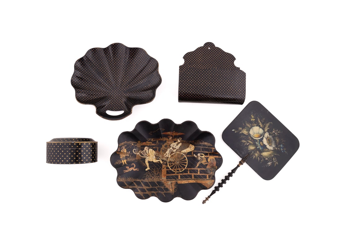 Collection of Five 19th C. Papier Mache Pieces (1 of 12)