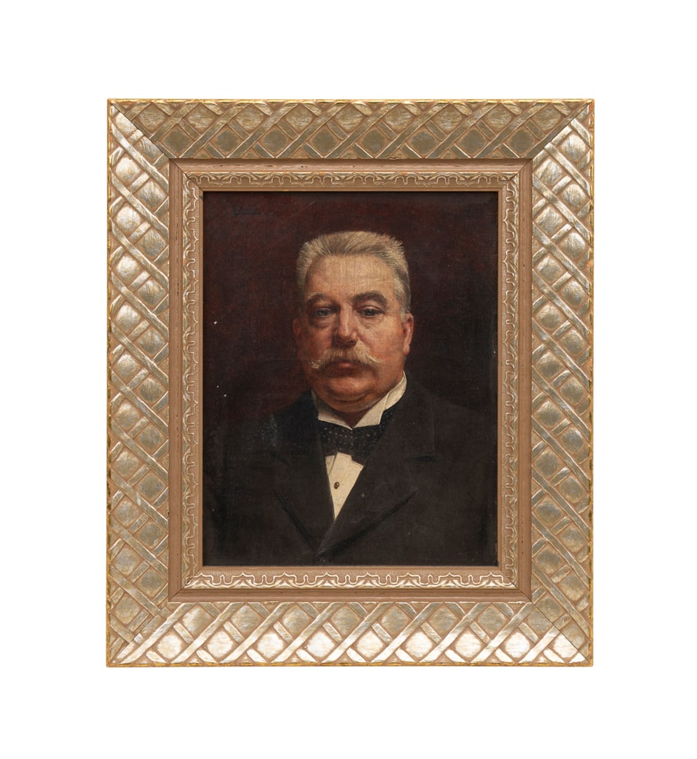 Paul Jean Marie Sain, Portrait of Man, Oil: Paul Jean Marie Sain French, 1853-1908 Portrait of Man Oil on Canvas Signed "P. Sain" to UL. Framed. Canvas: 13 7/8 x 10 7/8 in. (35.2 x 27.6 cm.), Frame: 19 3/4 x 16 3/4 x 2 1/4 in. (50.2 x 42.5 x 5.