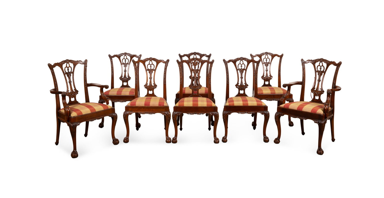 Set of Eight Chippendale Dining Chairs (1 of 6)