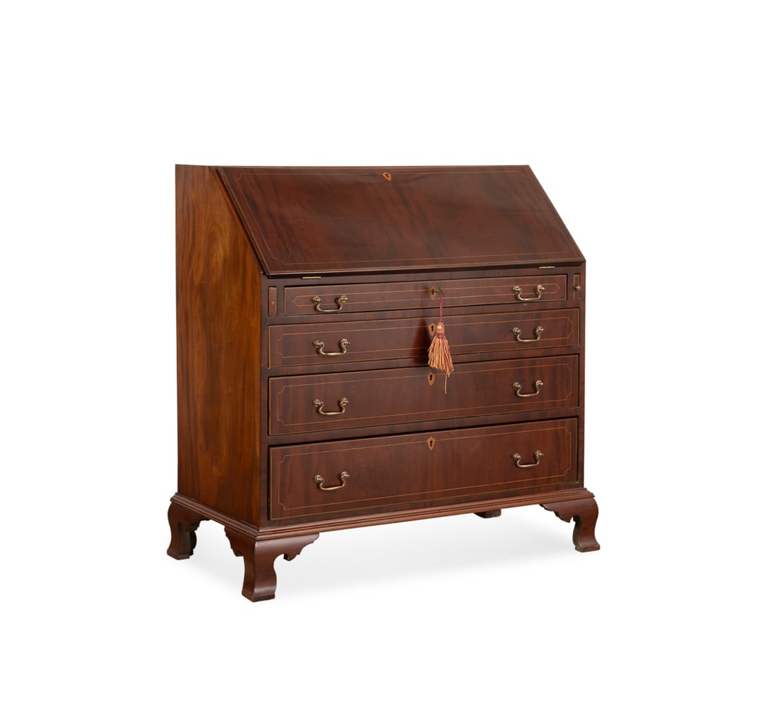 Chippendale- Mahogany Slant Front Desk (1 of 6)