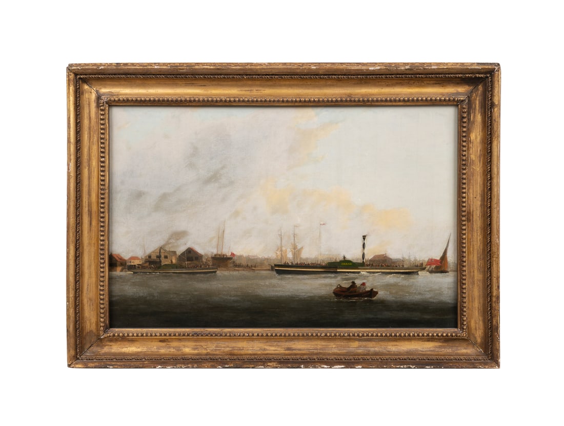 British school, Harbor Scene, O/C (1 of 6)