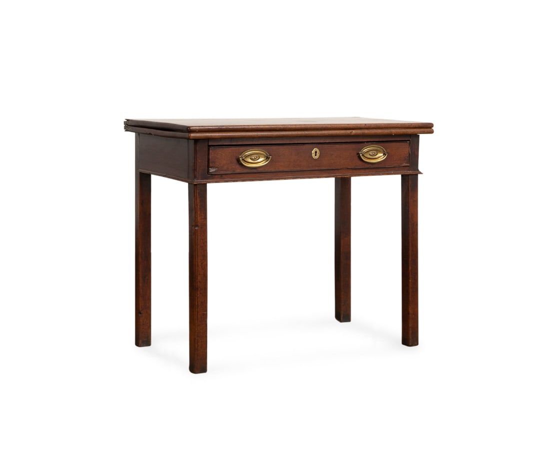 Georgian Mahogany Flip-Top Tea Table or Desk (1 of 7)