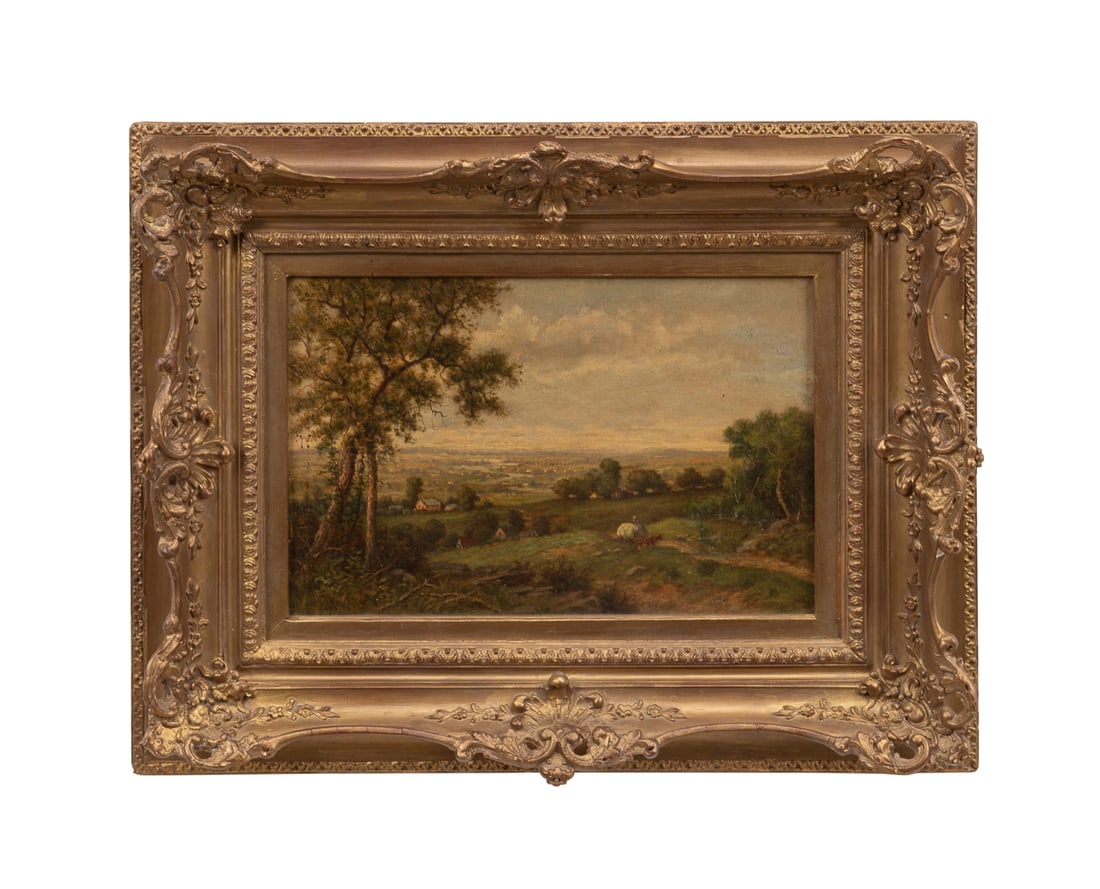 Herman Rohde, Landscape with Hay Wagon, O/C (1 of 7)