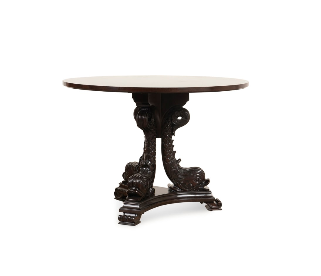 Karges Dolphin Pedestal Mahogany Dining Table (1 of 6)