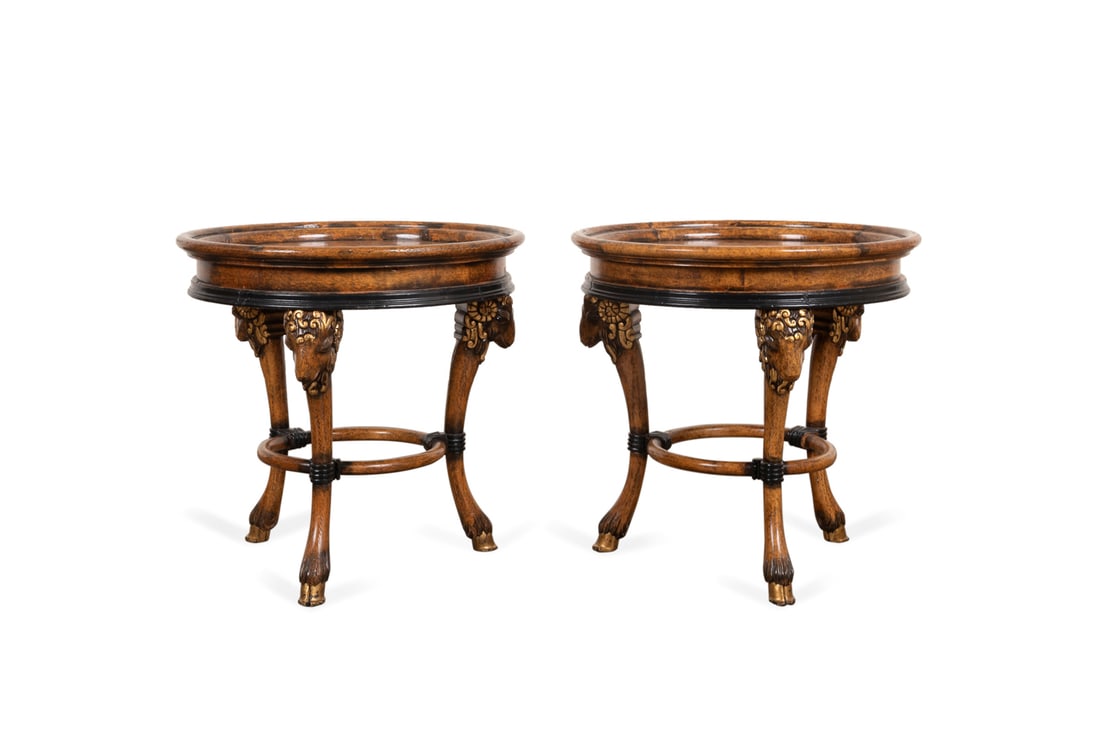 Pair of Maitland-SmithStyle Rams Head Side Tables (1 of 7)