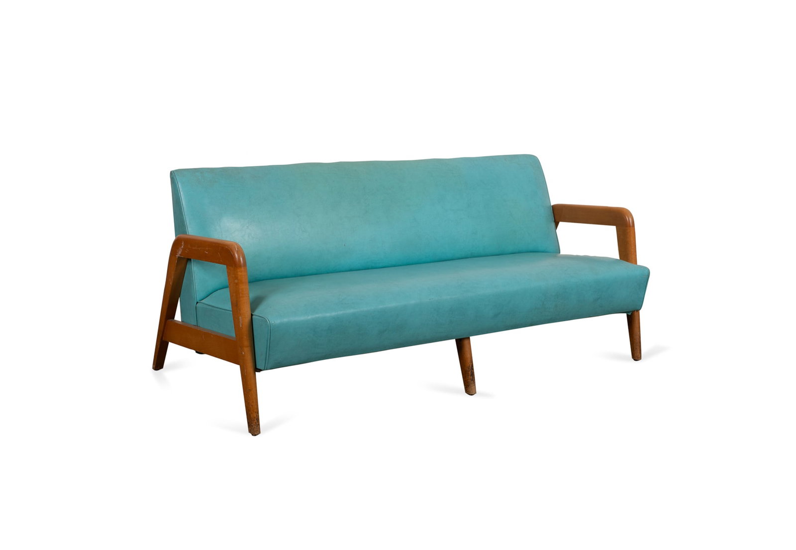 Russel Wright for Thonet USA Teal Sofa, 1950s (1 of 6)
