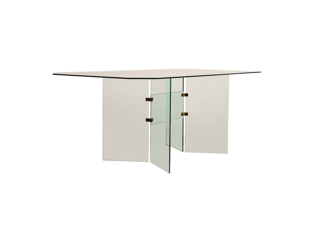 Rosen (attr) for Pace Glass Dining Table, 1960-80 (1 of 7)