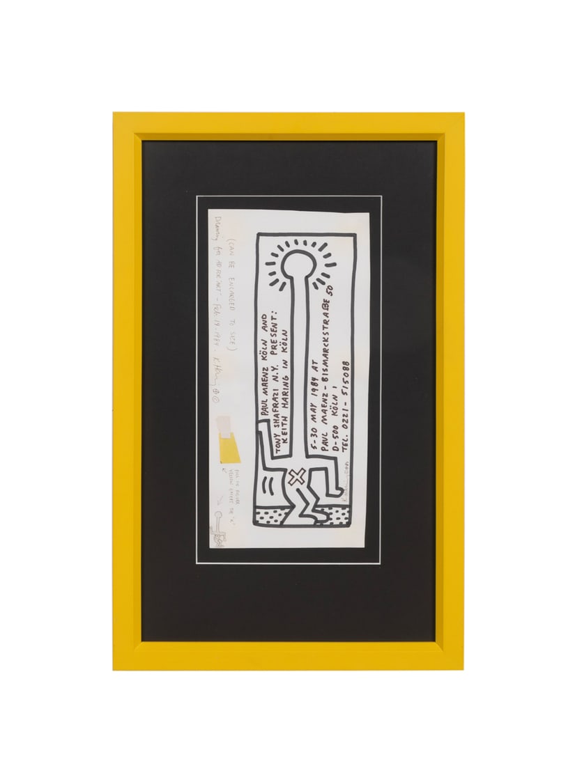 Keith Haring, Koln Exhibition Ad Sketch, 1984 (1 of 8)