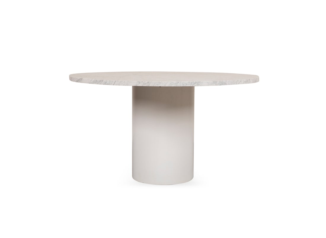 Mainzer for e15 Marble "Hiroki" Round Table: Philipp Mainzer for e15 Marble "Hiroki" Round Table Philipp Mainzer (German, born 1969) for e15 (German, founded 1995), designed 2012. "Hiroki" round table, in white and gray marble and supported on a