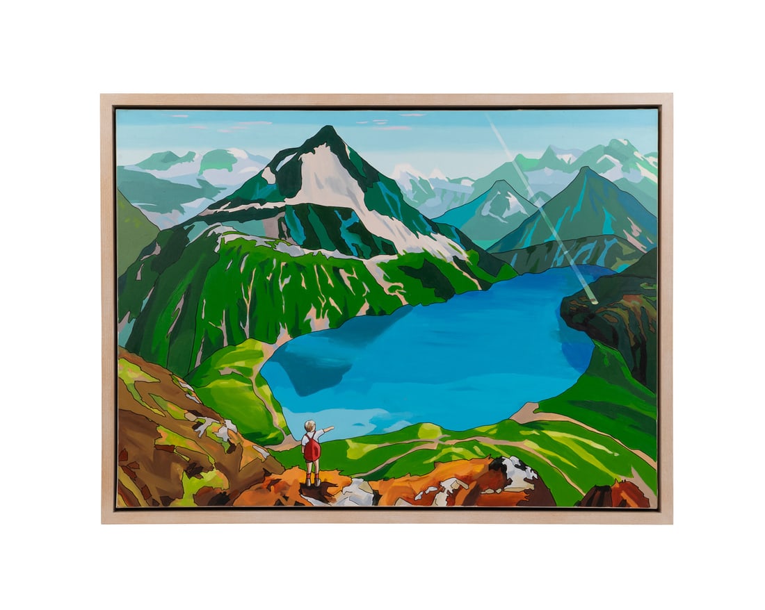Christopher Winter, "Strange Light", 2006, A/C: Christopher Winter English, born 1968 "Strange Light" - 2006 Acrylic on canvas Signed, titled, dated and label to verso for Neuhoff Gallery, New York, NY. Framed. Canvas: 43 1/2 x 59 1/8 in. (110.5 x