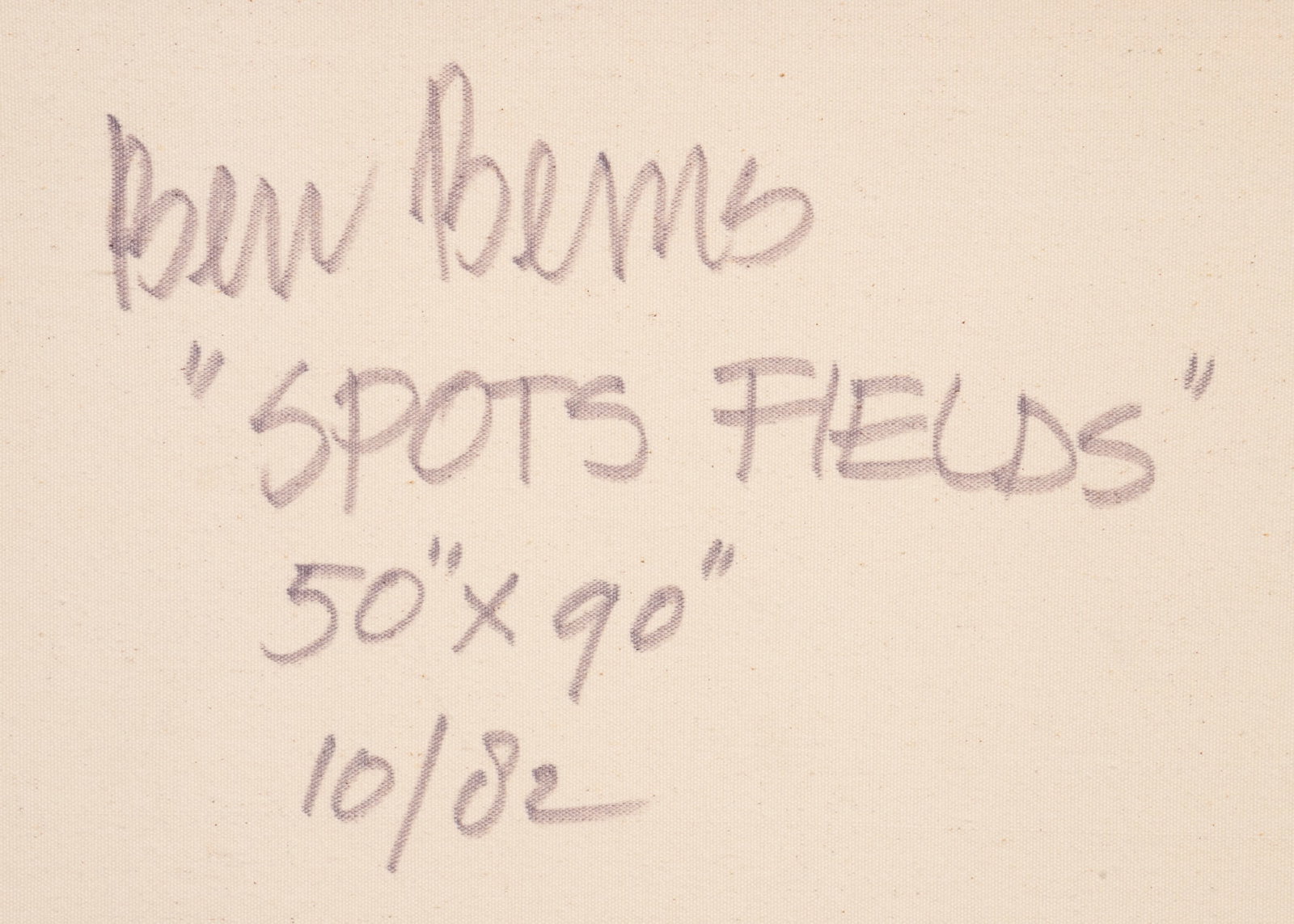 Ben Berns, "Spots Fields", 1982, Large O/C - 4
