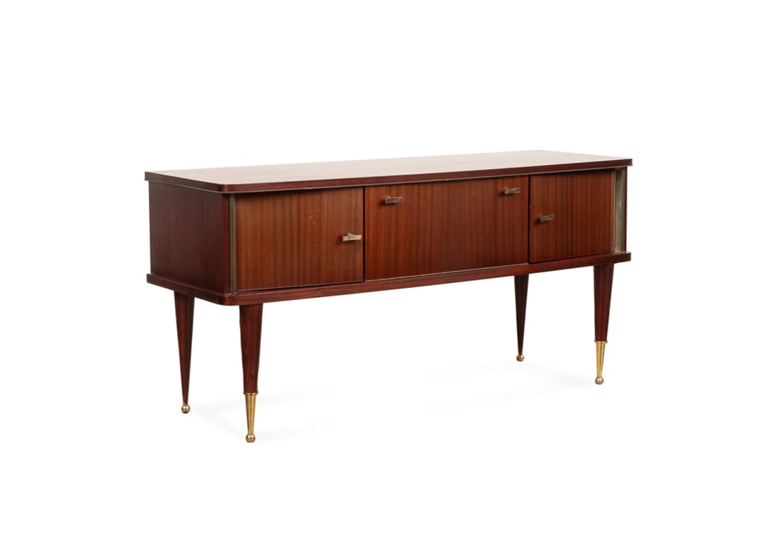 Italian MCM Mahogany Credenza Bar, Mid 20th C. (1 of 7)