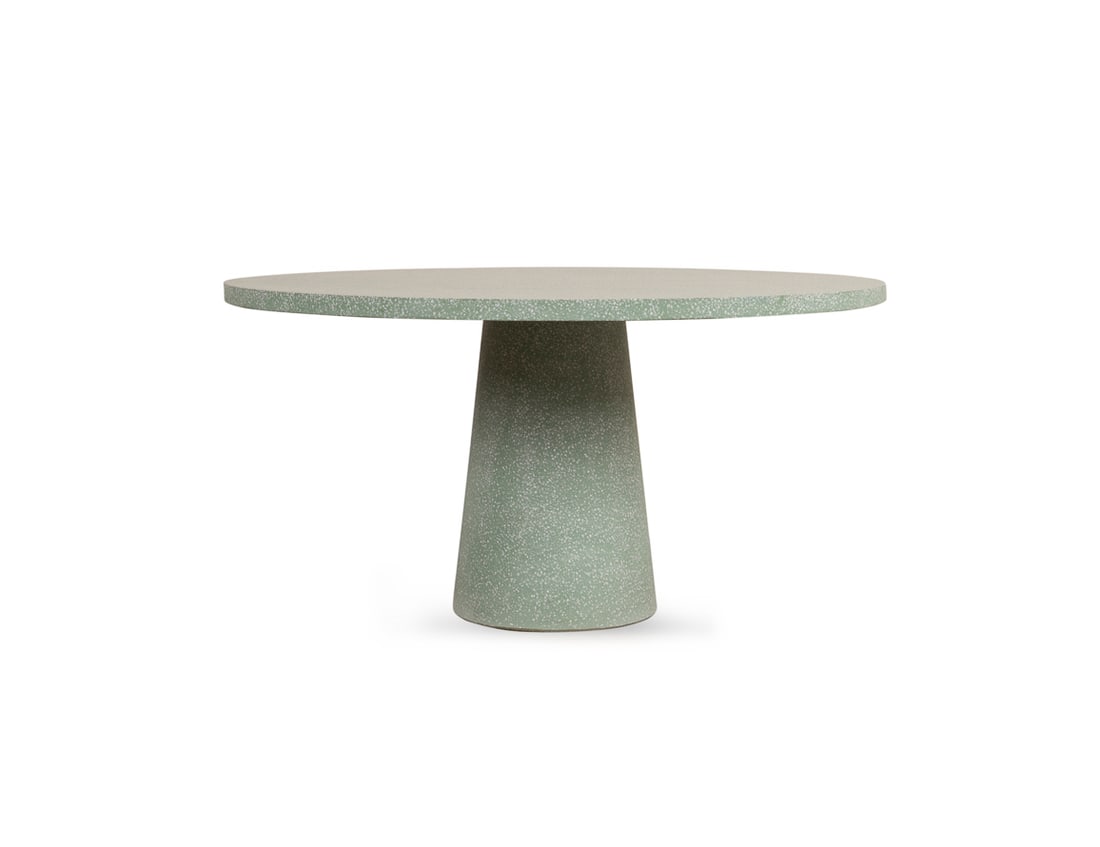 Cassina Round Green Terrazzo "Dine Out" Table: Cassina Round 'Dine Out' Table in Green Terrazzo Rodolfo Dordoni (Italian, 1954-2023) for Cassina (Italian, founded 1927), contemporary. "Dine Out" round table, in green and white terrazzo (concrete),
