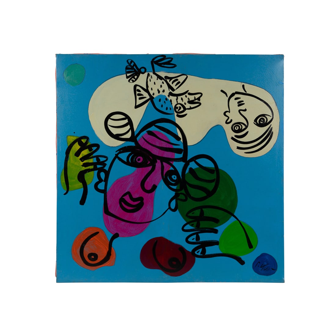 Peter Keil, Color Blobs with Faces, 20th/21st C. (1 of 5)
