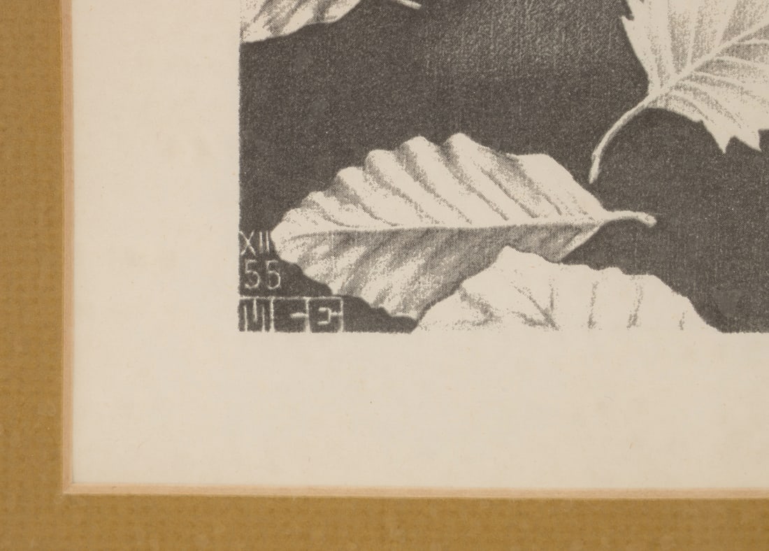 M.C. Escher, "Three Worlds", Offset Litho - 3