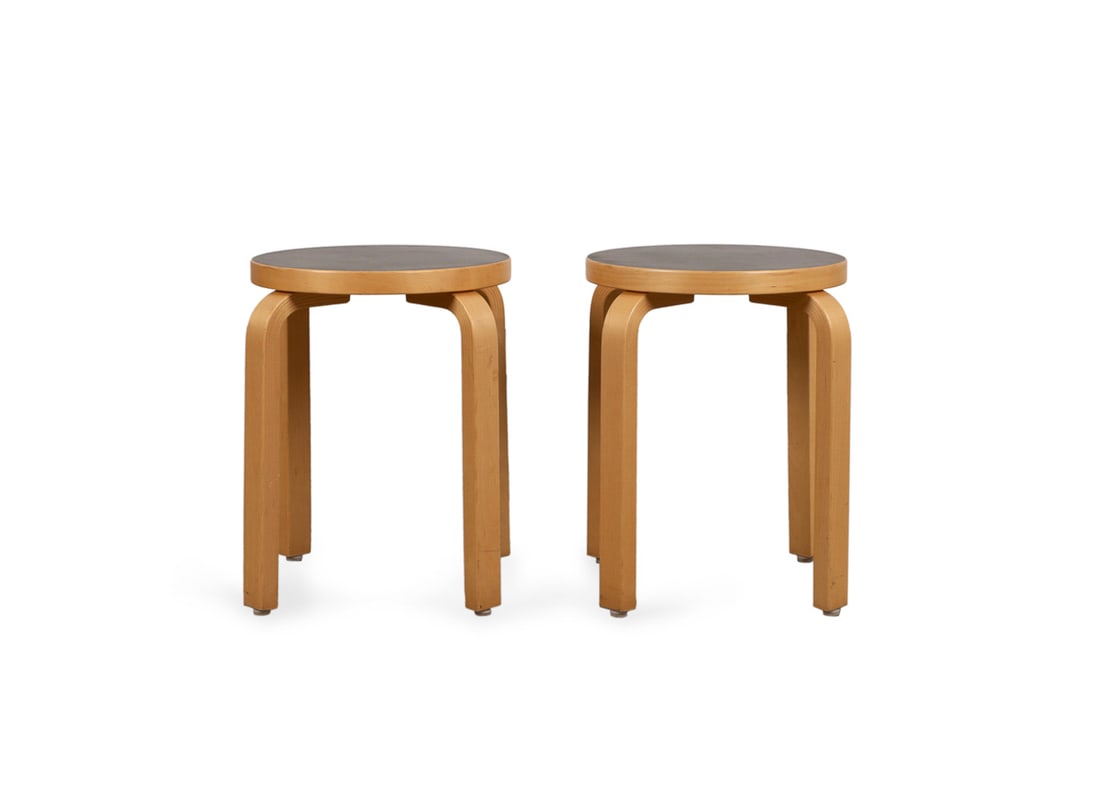 Pair of Alvar Aalto for Artek Model 60 Stools (1 of 5)