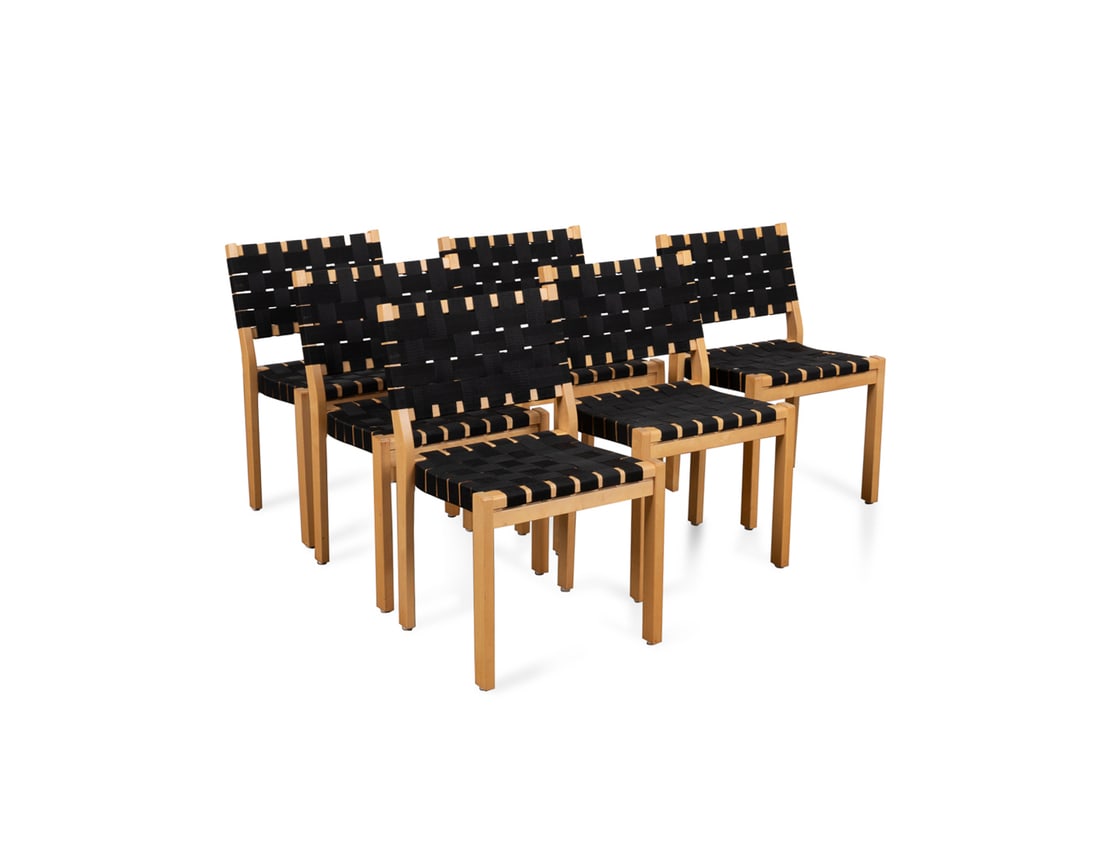 Six Alvar Aalto for Artek Model 611 Side Chairs (1 of 6)