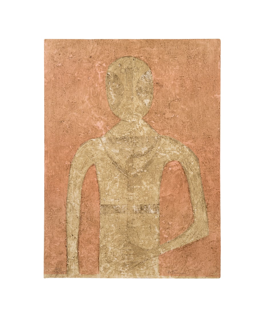 R. Tamayo, "Hombre En Blanco", 1976, Mixografia (1 of 8)