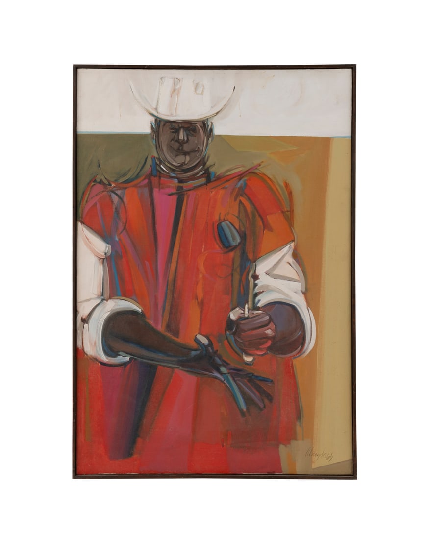 Joe Amylda, Man in White Cowboy Hat, 1965, O/C (1 of 5)