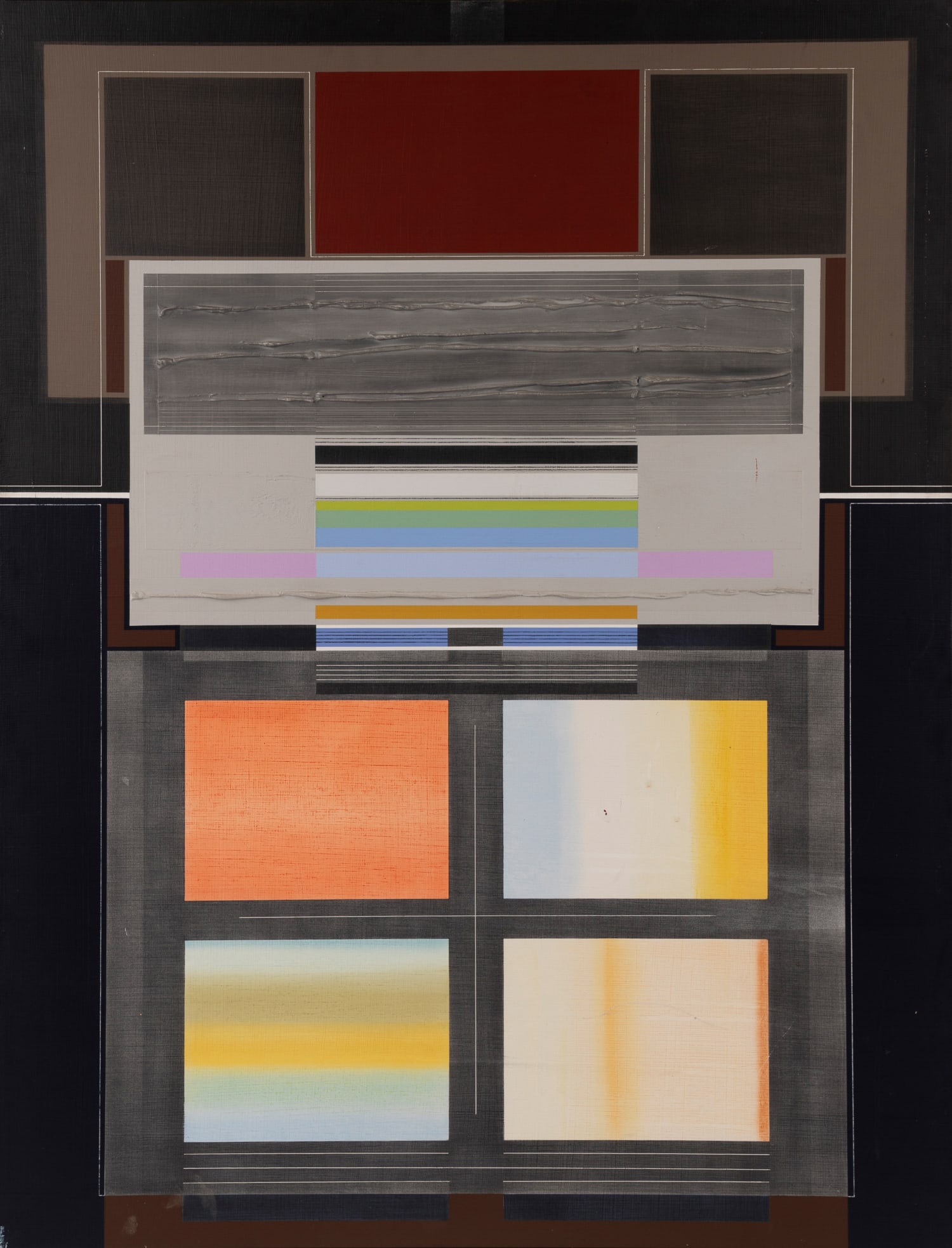 Joe Almyda, "Facade: Test Pattern", Acrylic - 6