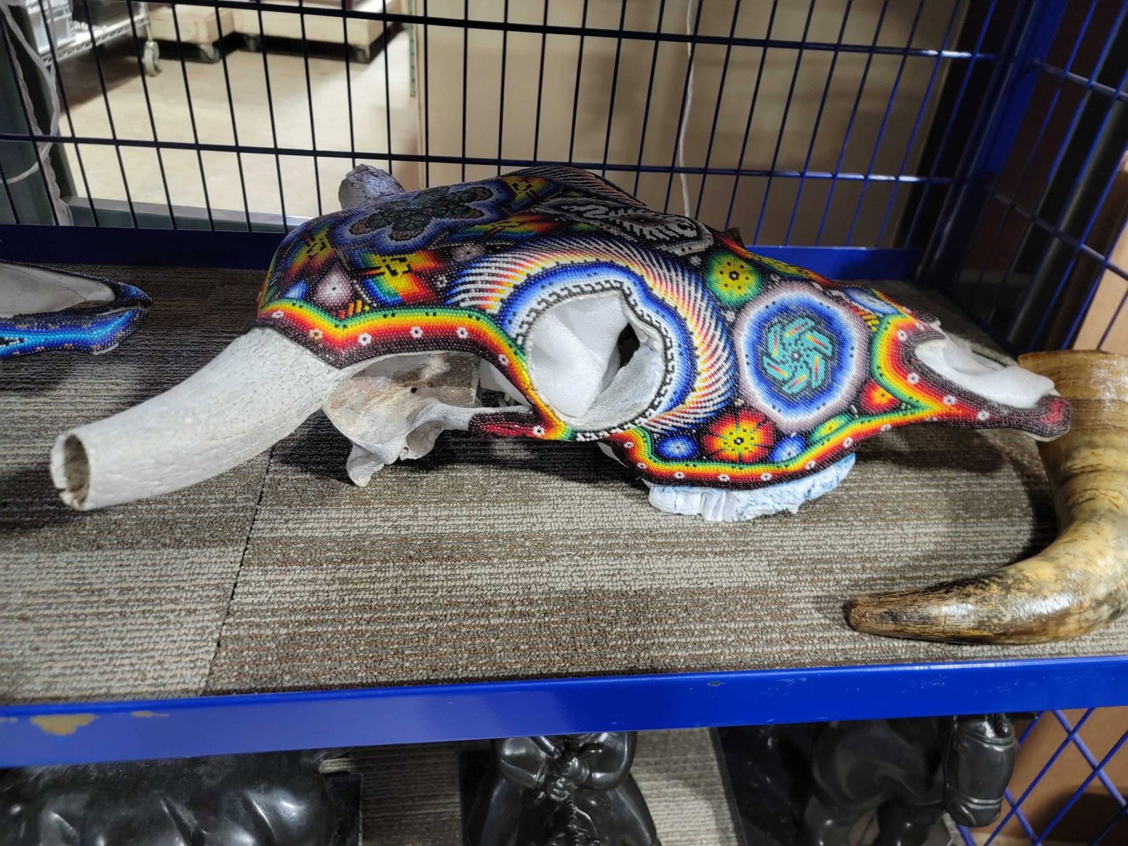 Rick (CHROMA) Wolfryd, Huichol Beaded Steer Skull (1 of 10)