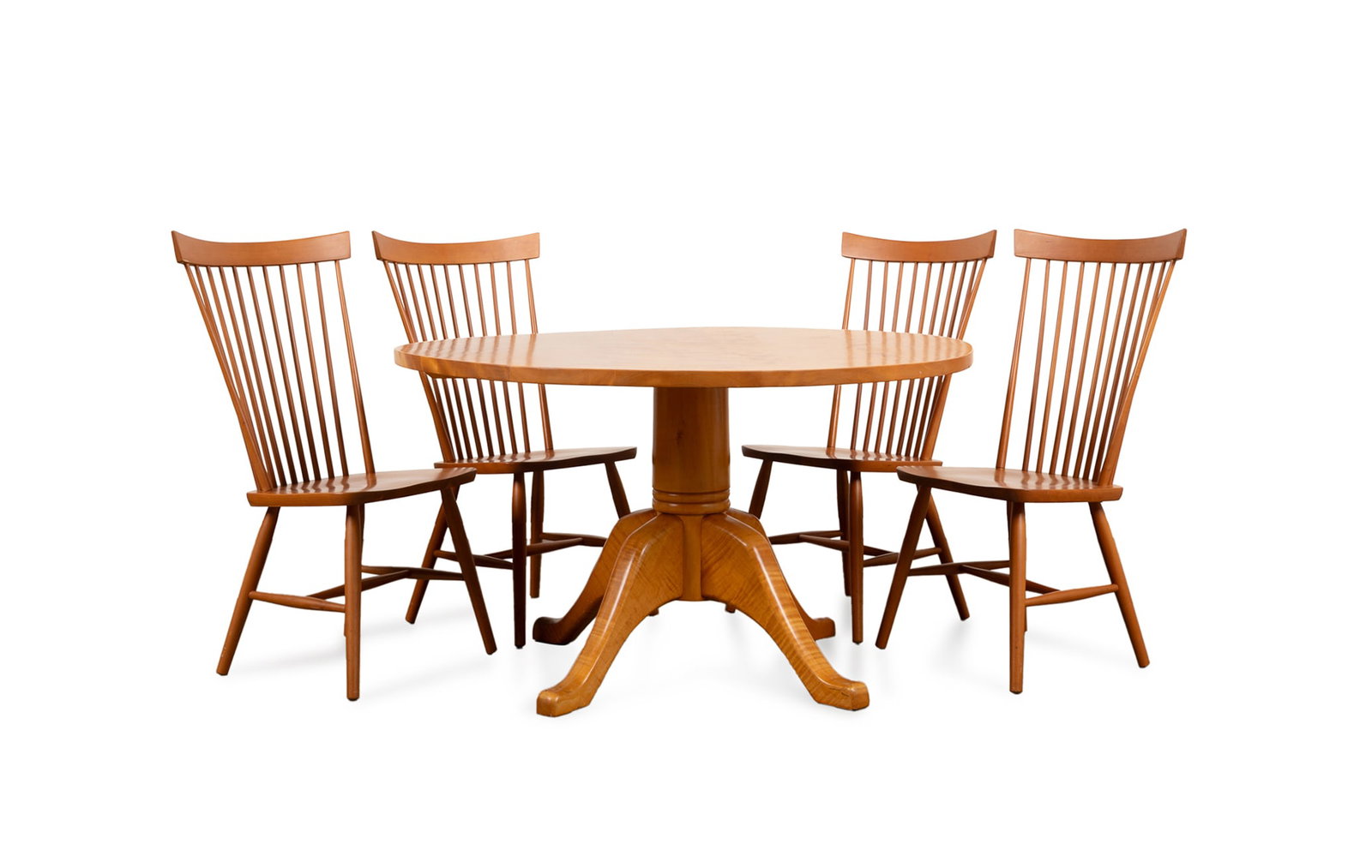 4 Modern Shaker Windsor Chairs & A Dining Table (1 of 13)