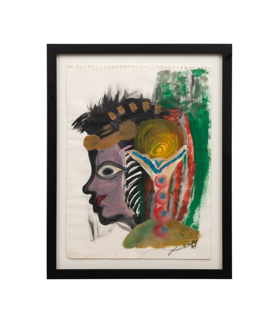 Lonnie B. Holley, Colorful Portrait, 1987, WOP (1 of 6)