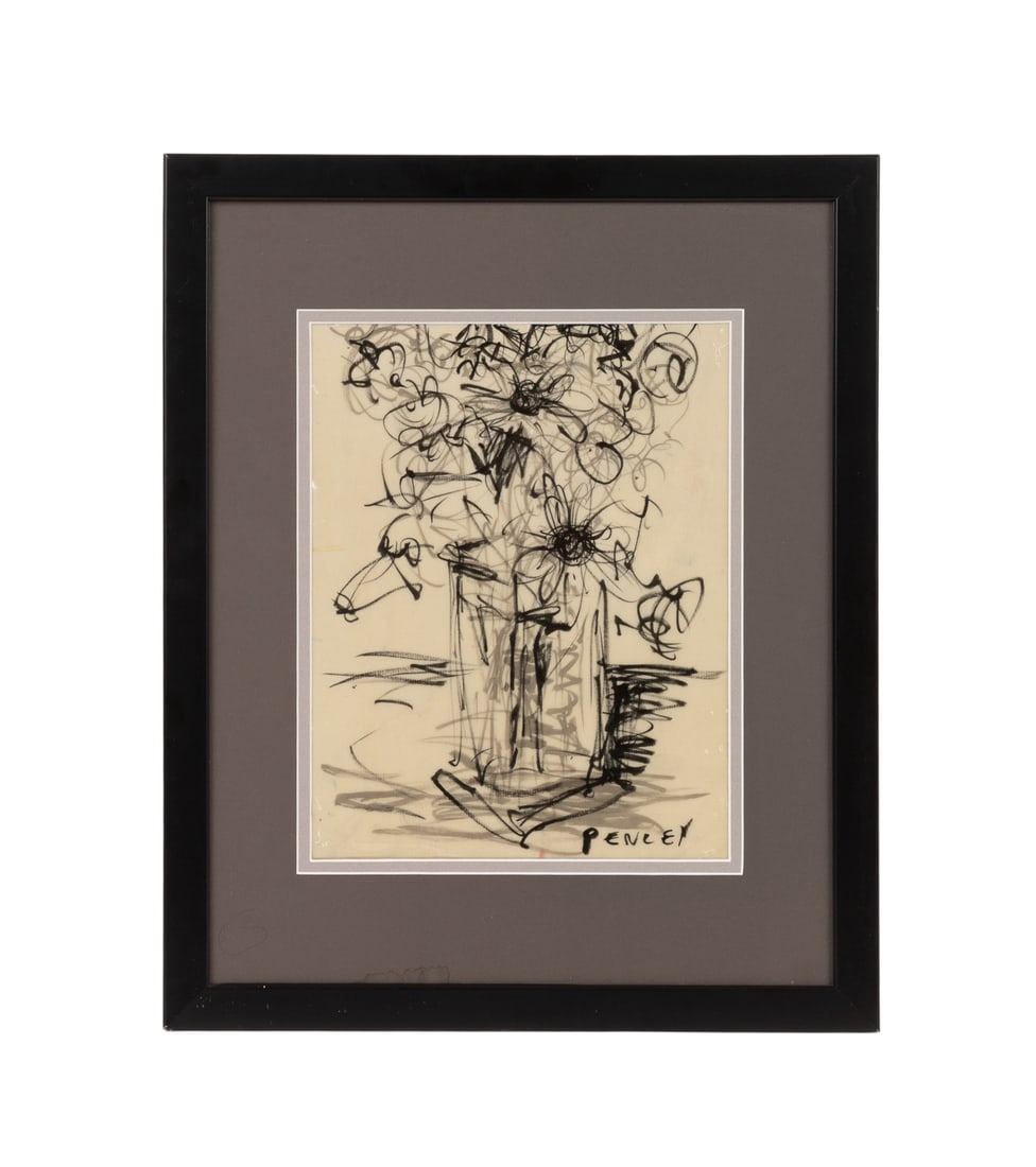 Steve Penley, Still Life, 21st C., Marker: Steve Penley American, born 1964 Untitled (Still Life) - 21st century Marker on coated transparency sheet Signed "Penley" to LR. Framed. Sight: 13 1/2 x 10 1/2 in. (34.3 x 26.7 cm.), Frame: 22 x 18 x 