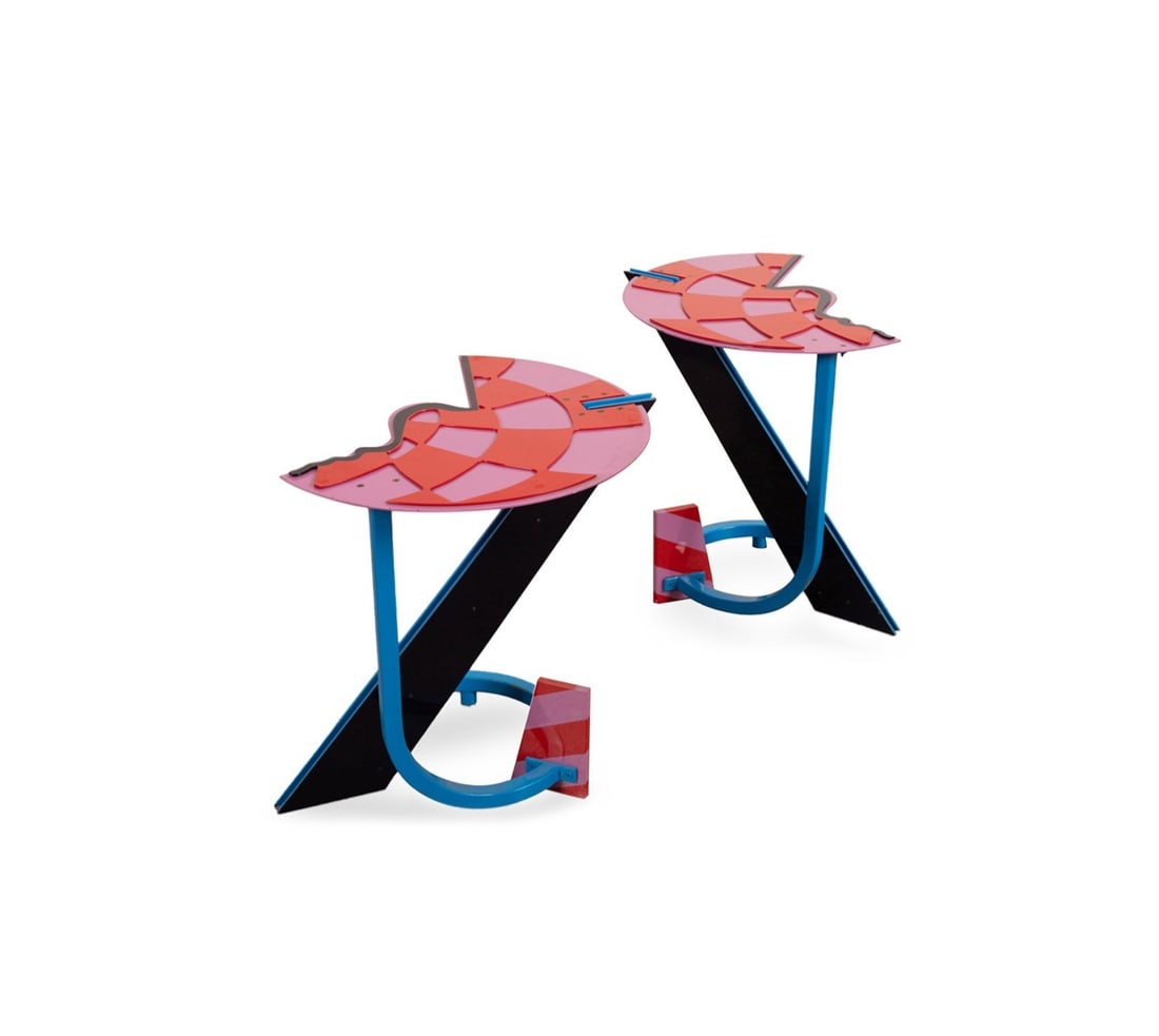 Carl Andree Davidt, Enameled Metal Side Tables (1 of 6)