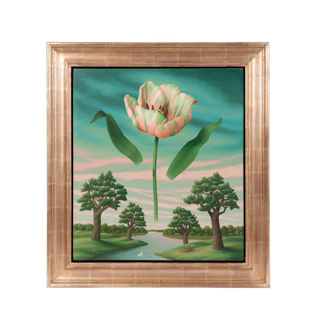 Charles Keiger, Tulip (Sunrise), 2010, Oil on canvas: Charles Keiger American (North Carolina), born 1957 Tulip (Sunrise), 2010 Oil on canvas Signed and dated to LR, gallery label to verso for TEW, Atlanta, GA. Canvas: 28 1/8 x 25 1/8 in. (71.4 x 63.8
