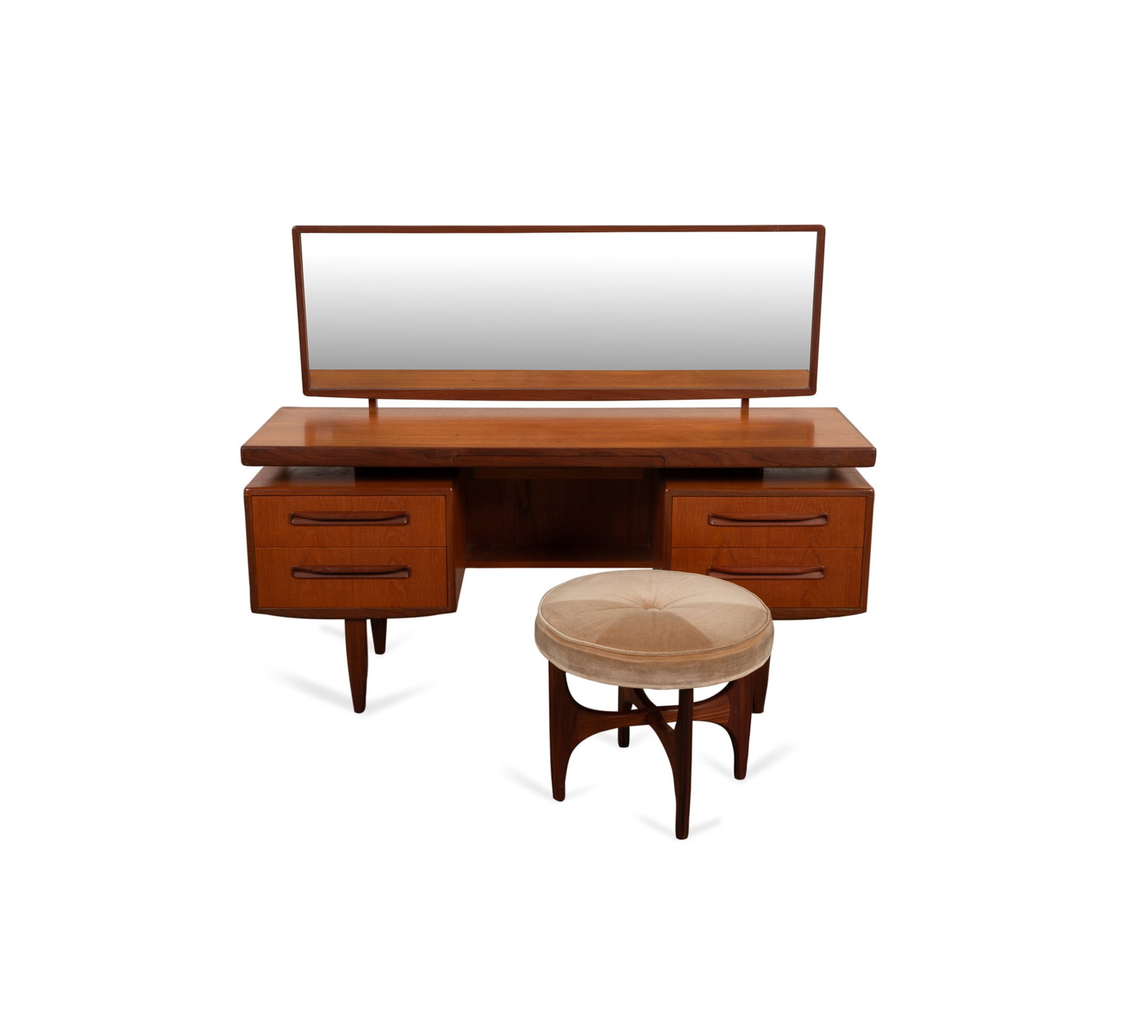 B. Wilkins for G-Plan "Fresco" Teak Vanity & Stool, C. 1965 (1 of 12)
