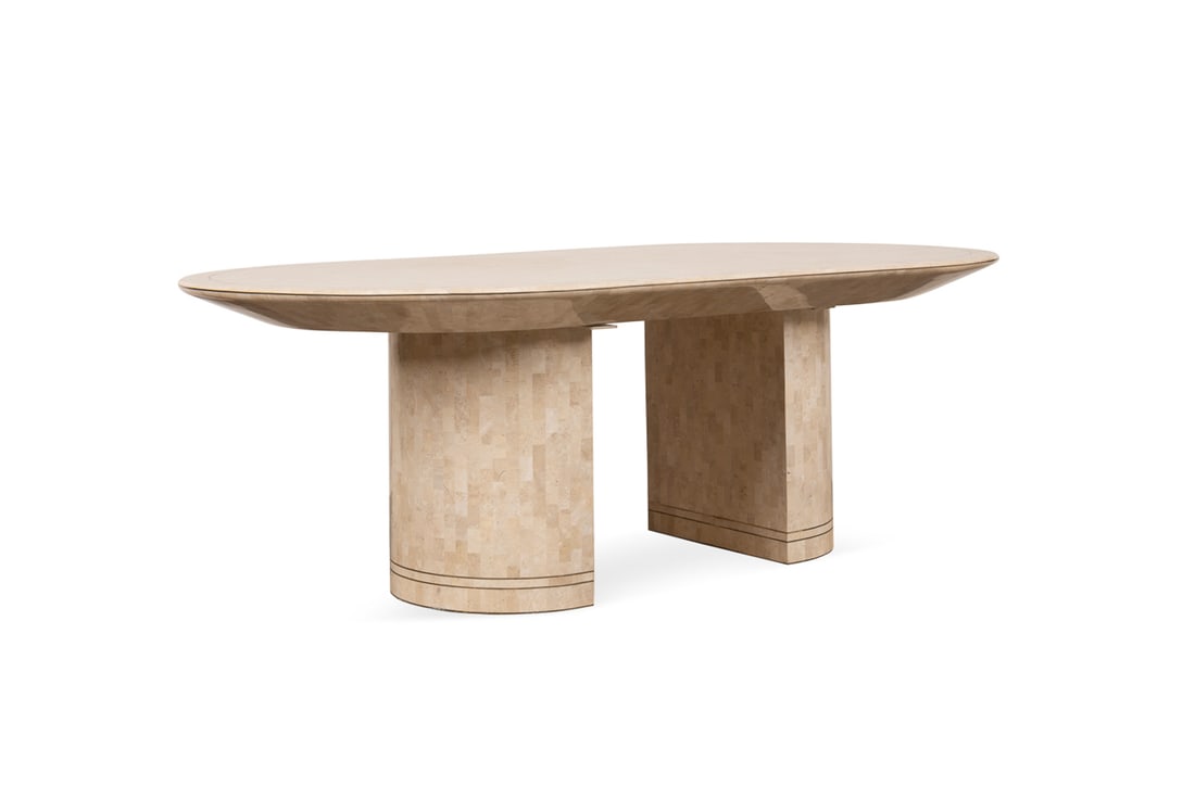 Karl Springer Tessellated Dining Table, 1970-1980s (1 of 6)