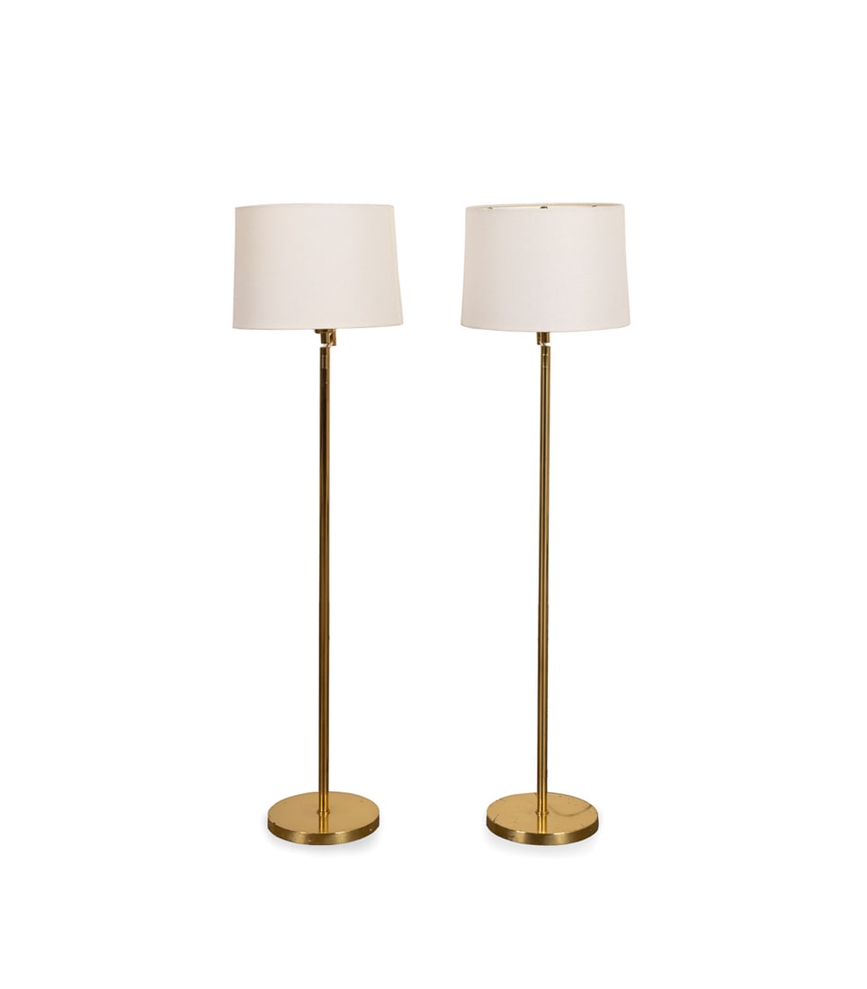 Hansen, Pair of Brass Adjustable Floor Lamp (1 of 4)