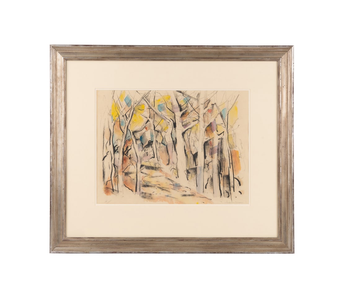 Ferdinand Warren, Landscape, 20th C., MM on paper (1 of 5)