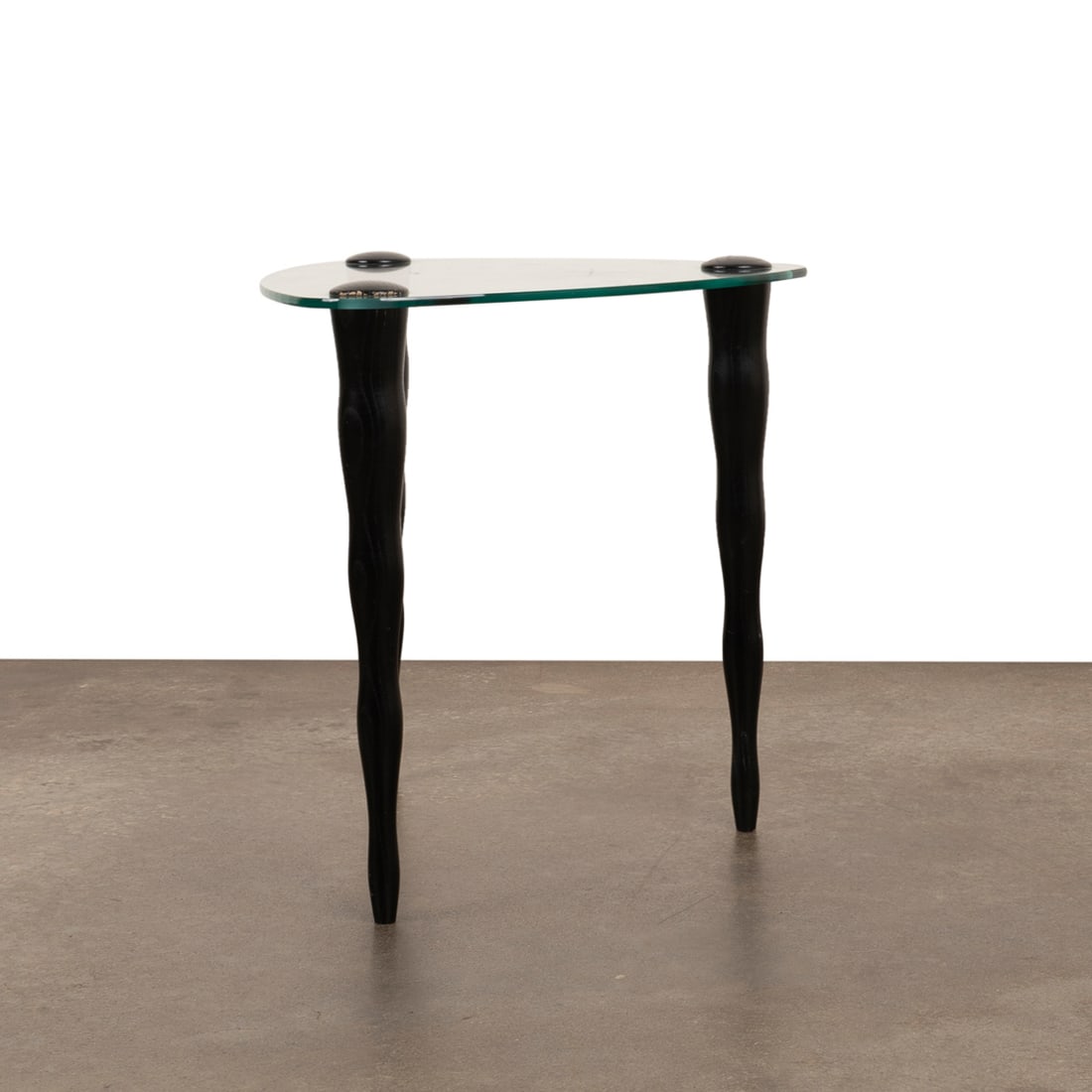 Postmodern Triangular Glass Top End Table - 5
