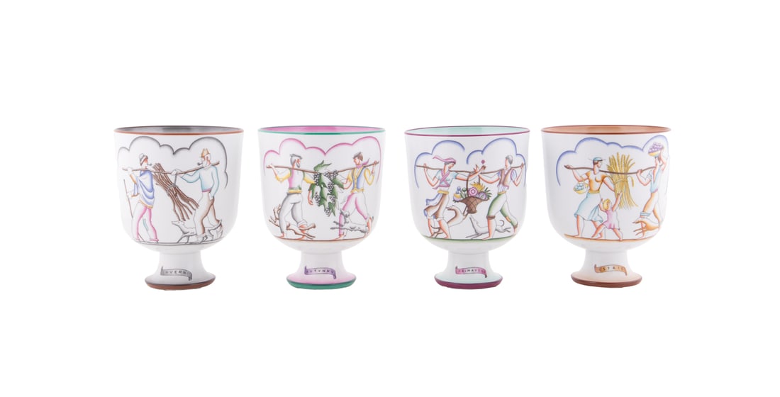 Gio Ponti for Ginori, Four Seasons Vases, C.1985 (1 of 1)