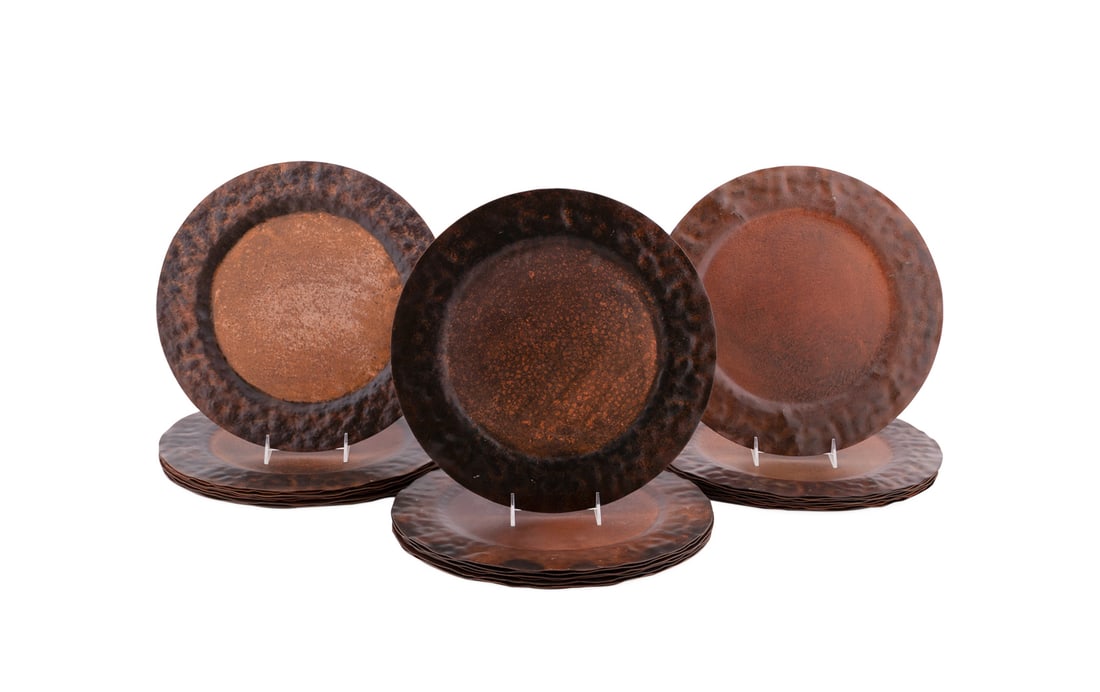 Jan Barboglio, Set of 23 Hammered Iron Chargers (1 of 9)
