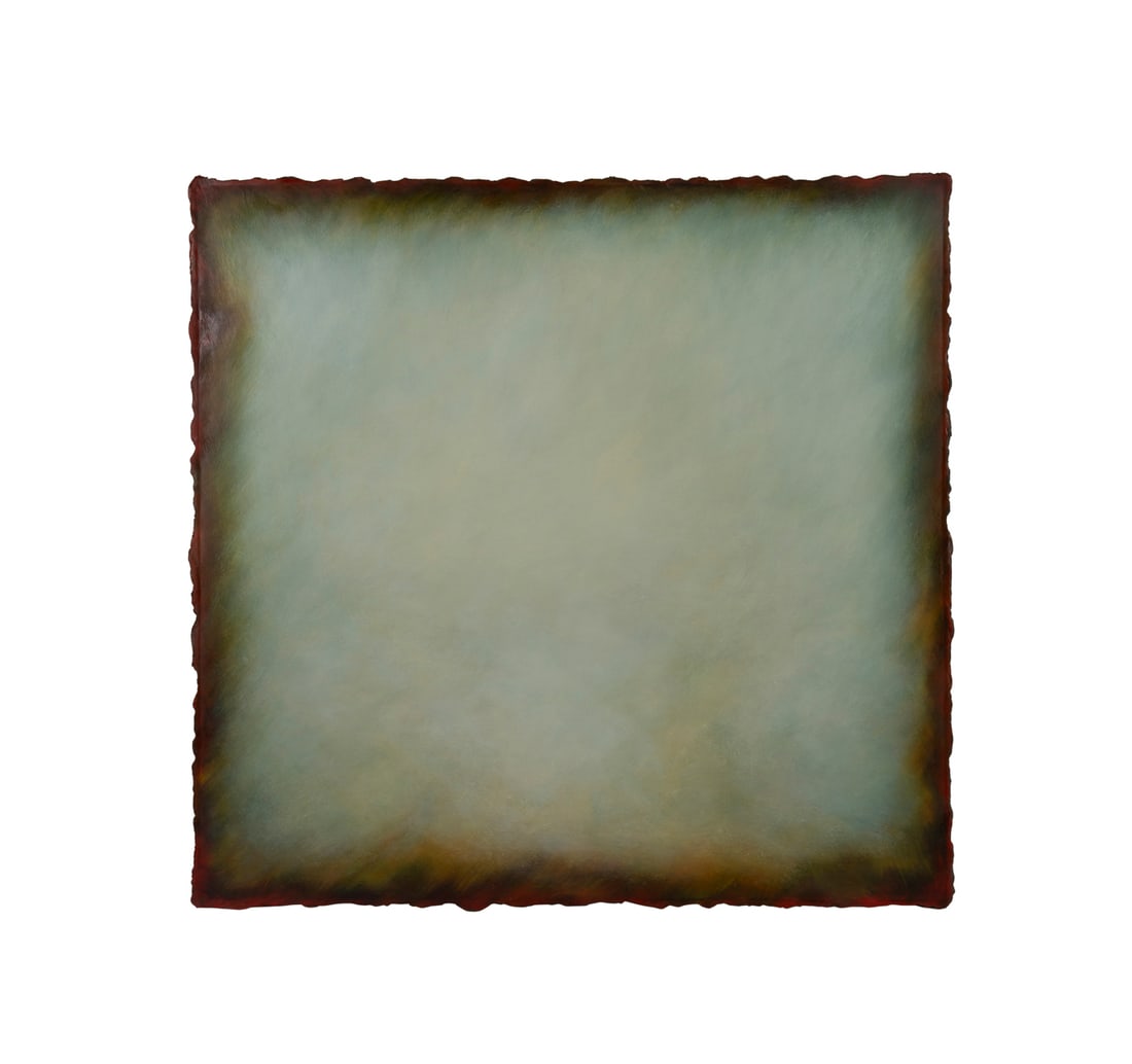 Katharina Chapuis, "Untitled #LS-BG2", 2006, O/C: Katharina Chapuis Swiss/American, 20th/21st century "Untitled #LS-BG2" - 2007 Oil on canvas Large color field painting, apparently unsigned to recto, label for Lowe Gallery, Atlanta, GA, to verso. Unf