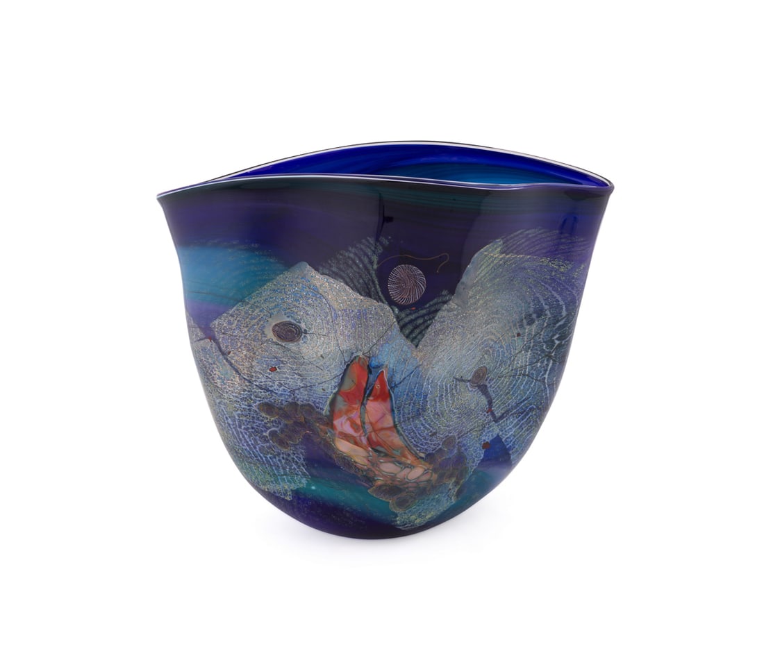 Chris Hawthorne, Blue Blown Glass Vessel (1 of 9)