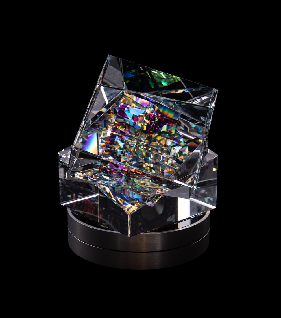Toland Sand, Dichroic Art Glass "Cube", 2004 (1 of 1)