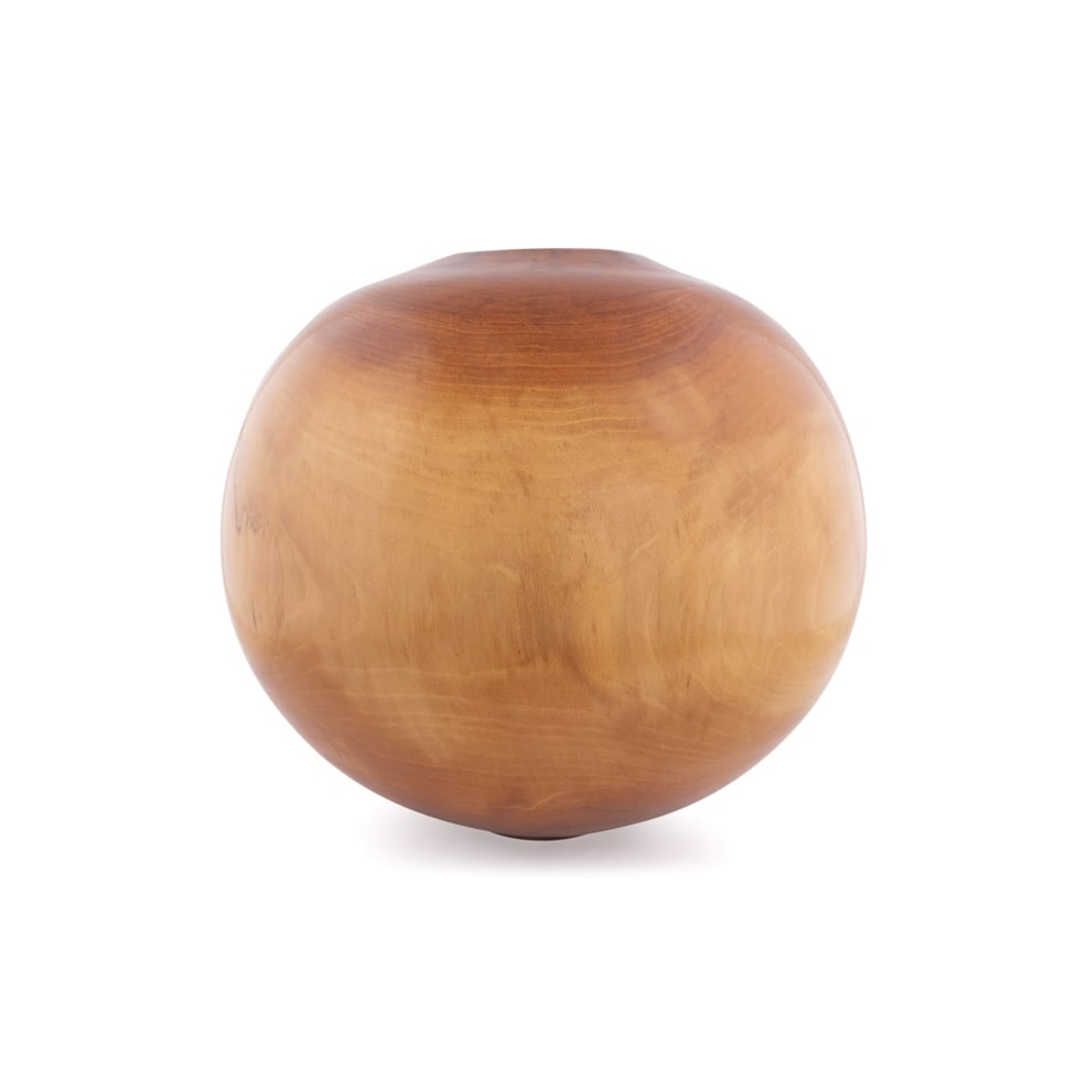 Philip Moulthrop, Lg Turned Spalted Sycamore Bowl: Philip Moulthrop American, born 1947 Large Turned Wood Bowl Spalted Sycamore Signed, wood species, and numbered 504020R / 720070 to underside. 17 3/4 x 19 5/8 x 19 1/2 in. (45.1 x 49.8 x 49.5 cm.) Pr