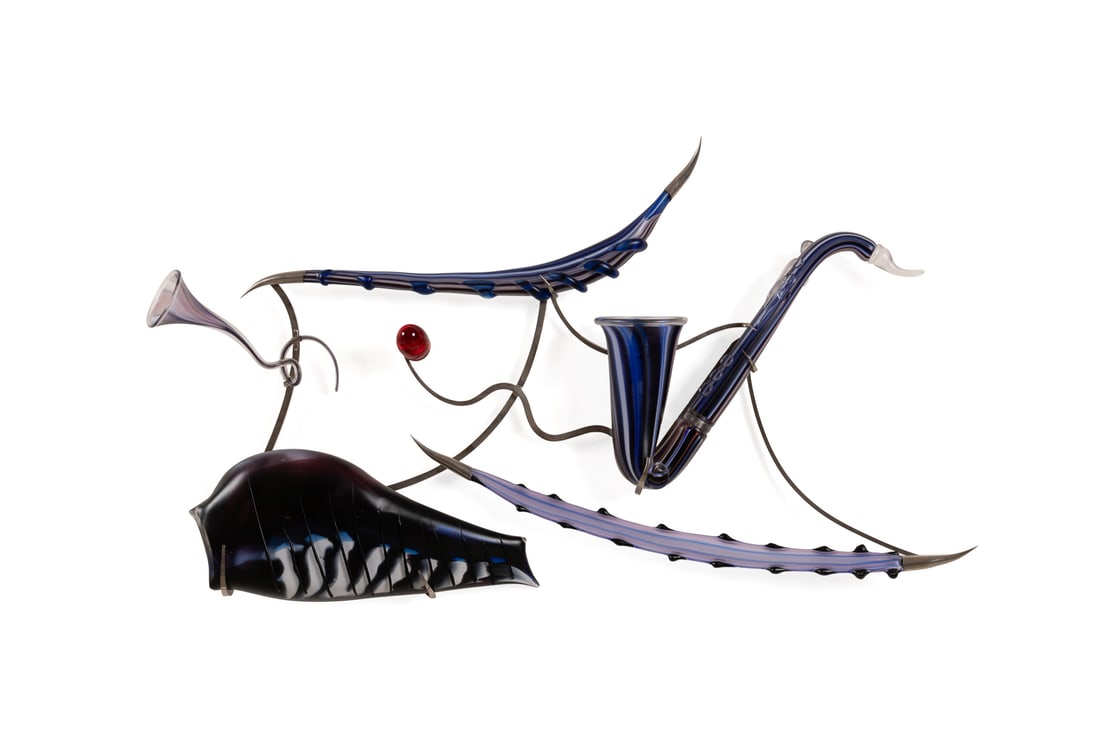 Dan Dailey, "Sum Sum", 2002, Blown Glass & Bronze (1 of 9)