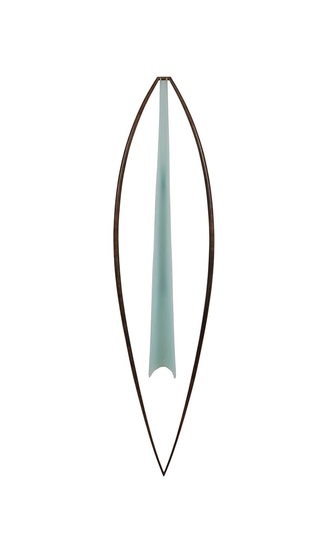 Daniel Clayman, "Core", 2000, Glass and Bronze: Daniel Clayman American, born 1957 "Core" - 2000 Cast glass and bronze Apparently unsigned. This Lot is accompanied by a 2000 receipt from Heller Gallery and a 2000 gallery appraisal document from Hel