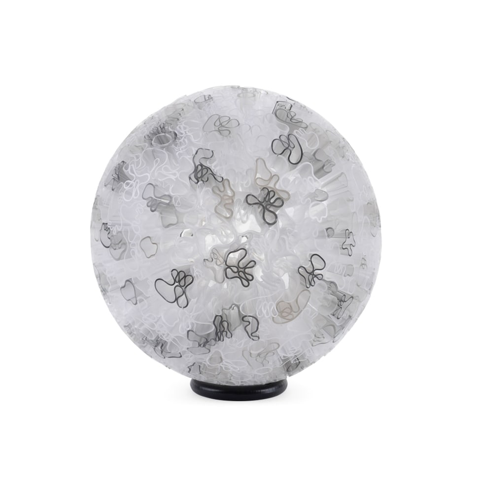 Jeannet Iskandar, Sphere, 2012, Blown Glass: Jeannet Iskandar Danish, born 1980 "Between Fragment and Whole - Sphere" - 2012 Blown glass, cut, sandblasted, tack-fused, and UV-glued Apparently unsigned, with rubber ring base. Note: This Lot is ac